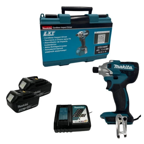 אימפקט 18V שתי סוללות 3HA + מטען Makita DTD156