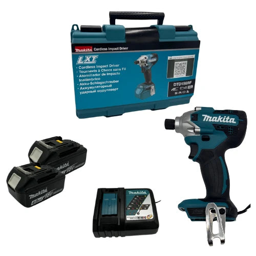 אימפקט 18V שתי סוללות 4HA + מטען Makita DTD156