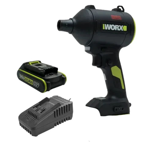 מפוח מיני עוצמתי 20V סוללה 2Ah ומטען WU093.9 WORX WU093.9-1-2
