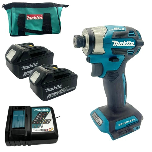 אימפקט 18V שתי סוללות 3AH ומטען XDT20 makita XDT20-2-3