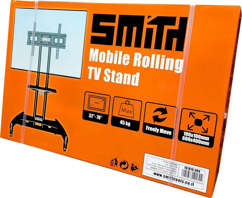 מתקן רצפה נייד לתלית מסכים 32-70 אינץ SMITH - מבט נוסף 5