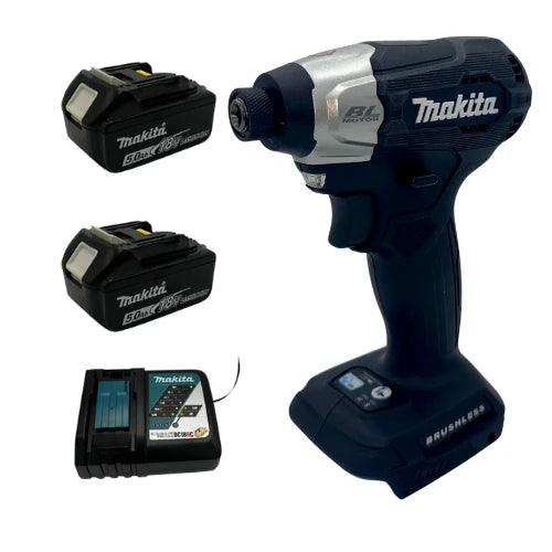 אימפקט 18V שתי סוללות 5AH ומטען XDT16 makita XDT18-2-5