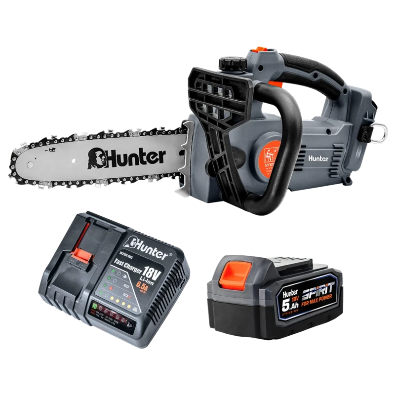 מסור שרשרת 18V סוללה 5Ah ומטען 102908-005 HUNTER