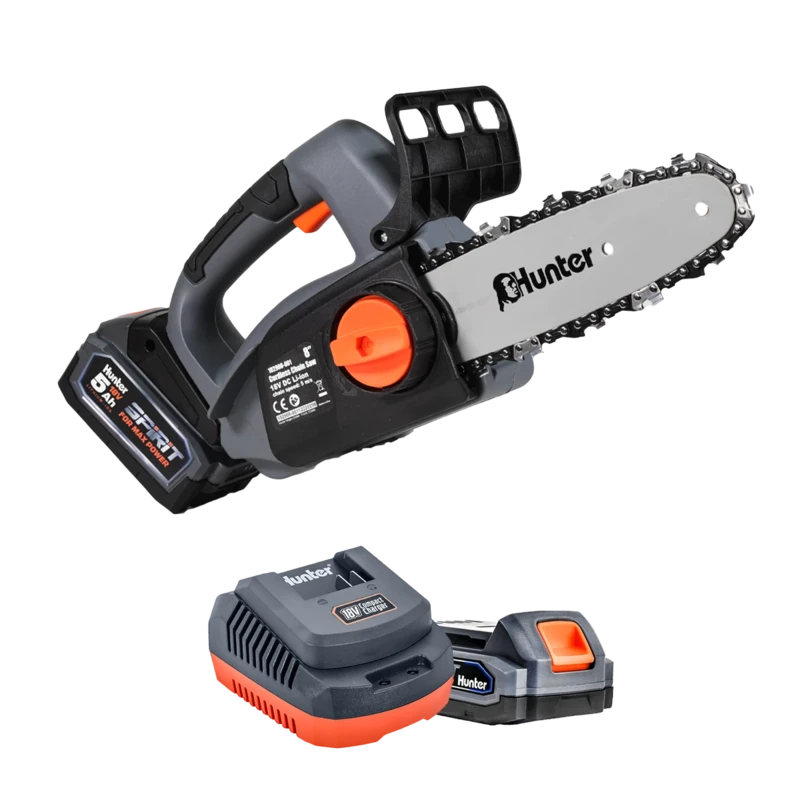 מסור שרשרת נטען "8 18V - סוללה 2.5Ah מטען 3A Hunter