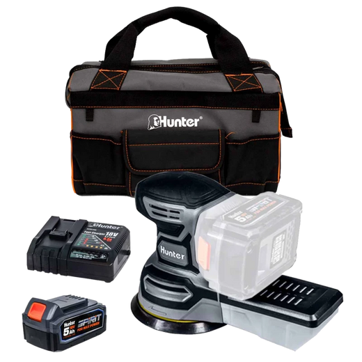 מלטשת 18V סוללה 5Ah ומטען Hunter 100502-005