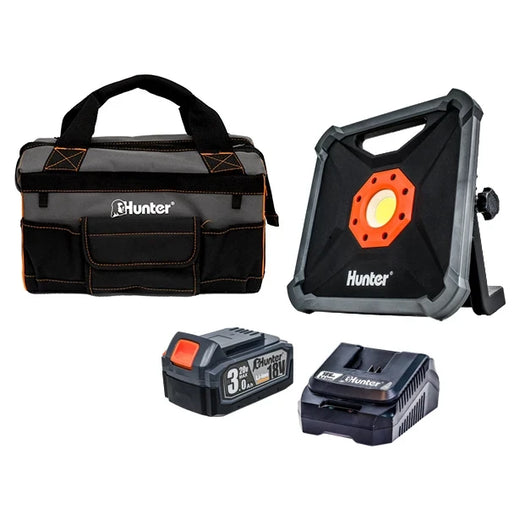 פרוז'קטור לד 18V סוללה 2.5Ah ומטען Hunter 101716-006