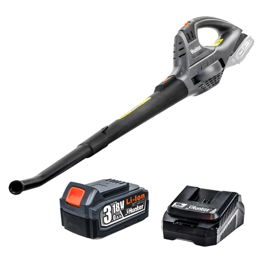 מפוח עלים נטען 18V - סוללה 3 Ah מטען 3A Hunter 102800-003