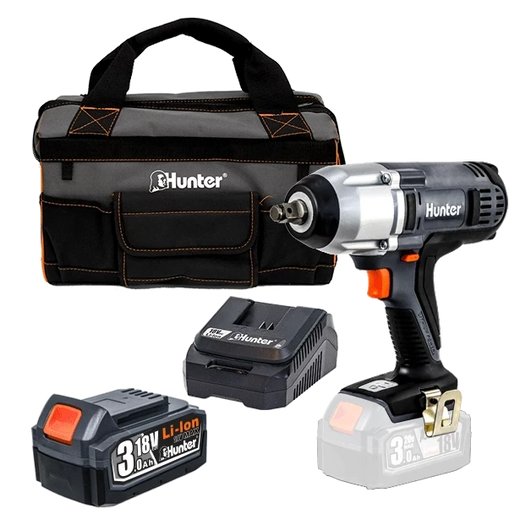 אימפקט 18V סוללה 3Ah ומטען Hunter 100314-002