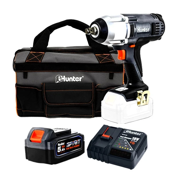 אימפקט 18V סוללה 5Ah ומטען 100314-003 HUNTER
