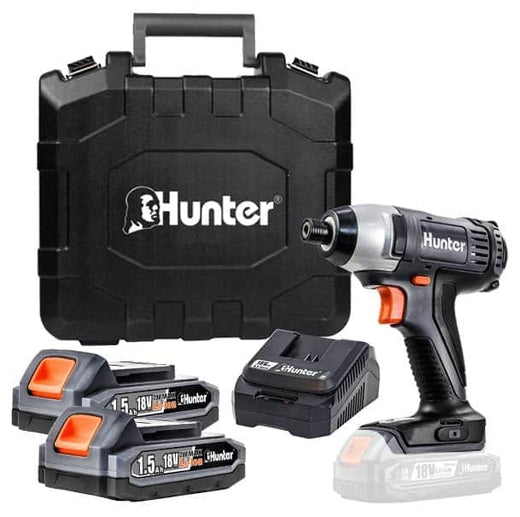 מברגת אימפקט נטענת 18V - סוללות 2X2.5Ah מטען 3A HUNTER Hunter 100312-031