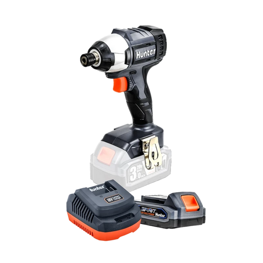 אימפקט 18V סוללה 2.5Ah ומטען Hunter 100312-034