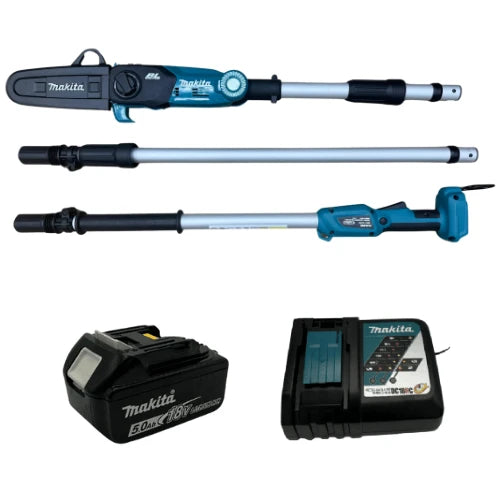 מסור שרשרת 8" 3 מ' סוללה 5AH+מטען DUA200 makita DUA200-1-5