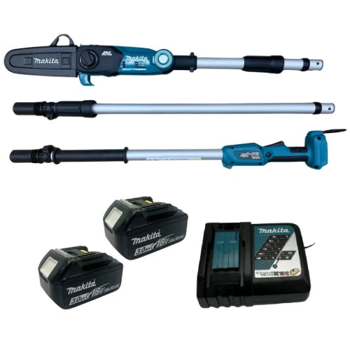 מסור שרשרת 8" 3 מ' 2 סוללות 3AH+מטען Makita DUA200