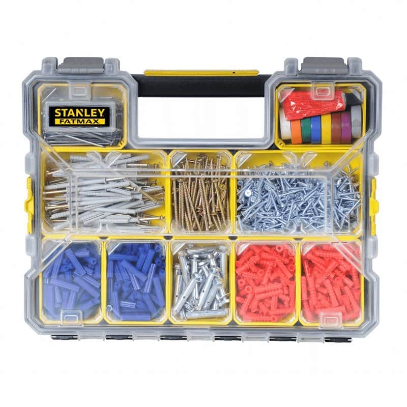 ארגינייזר 10 תאים שטוח סגר פלסטיק STANLEY STANLEY FATMAX