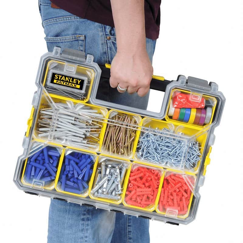 ארגינייזר 10 תאים שטוח סגר פלסטיק STANLEY STANLEY FATMAX - מבט נוסף 4