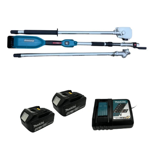 חרמש ומסור 18V שתי סוללות 4AH + מטען Makita XUX02SM1X4