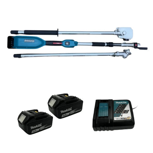 חרמש ומסור 18V שתי סוללות 5AH + מטען Makita XUX02SM1X4