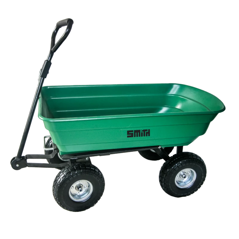 עגלת משא לשטח ולגינה דגם משופר 75 ליטר Heavy Duty Smith