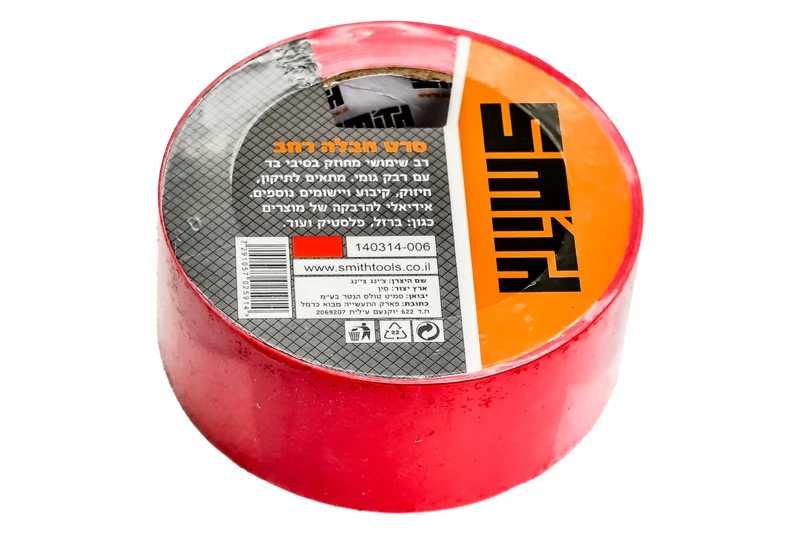 סרט חבלה אדום איכותי 25X48mm מטר Smith
