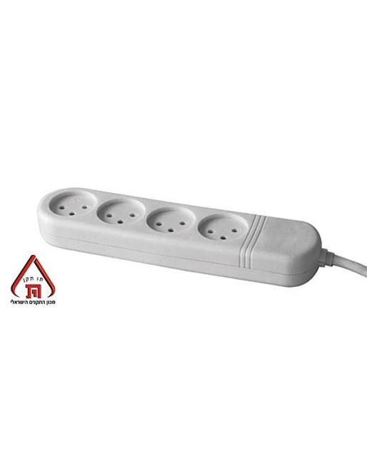 רב שקע 4 שקעים כולל כ - 3 מטר כבל OMEGA