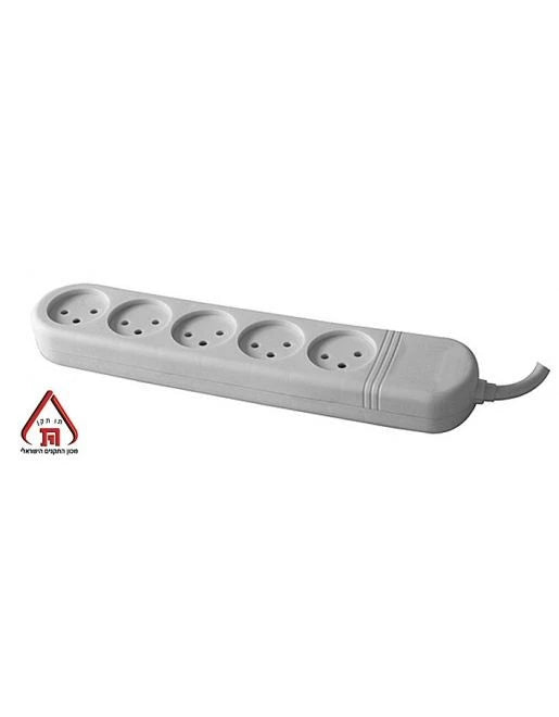 רב שקע 5 שקעים כולל כ -3 מטר כבל OMEGA