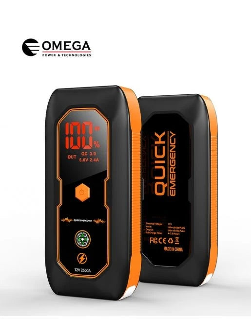 סוללת חירום פרימיום 12000mAH להתנעת הרכב OMEGA - מבט נוסף 3