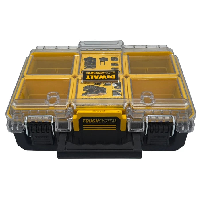 ארגז ארגונית ToughSystem 2.0 חצי רוחב עם מכסה שקוף DeWALT - מבט נוסף 2