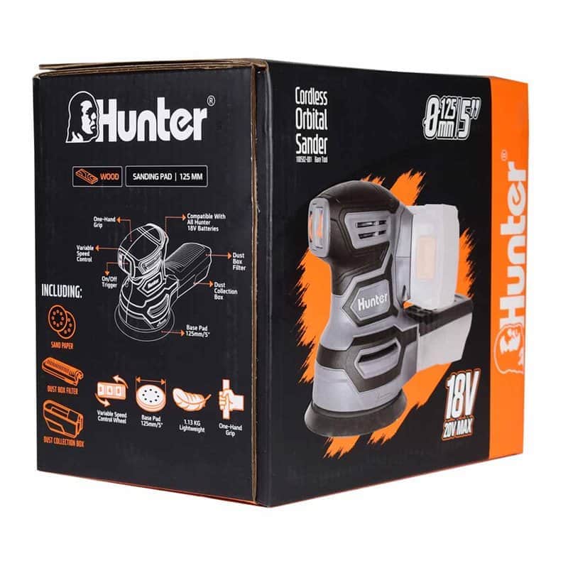 מלטשת נטענת 18V סוללה 2Ah ומטען Hunter 100502-001 - מבט נוסף 2