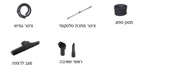 שואב אבק 40L נירוסטה תעשייתי ייבשרטוב שואב נושף KRAUSS - מבט נוסף 2
