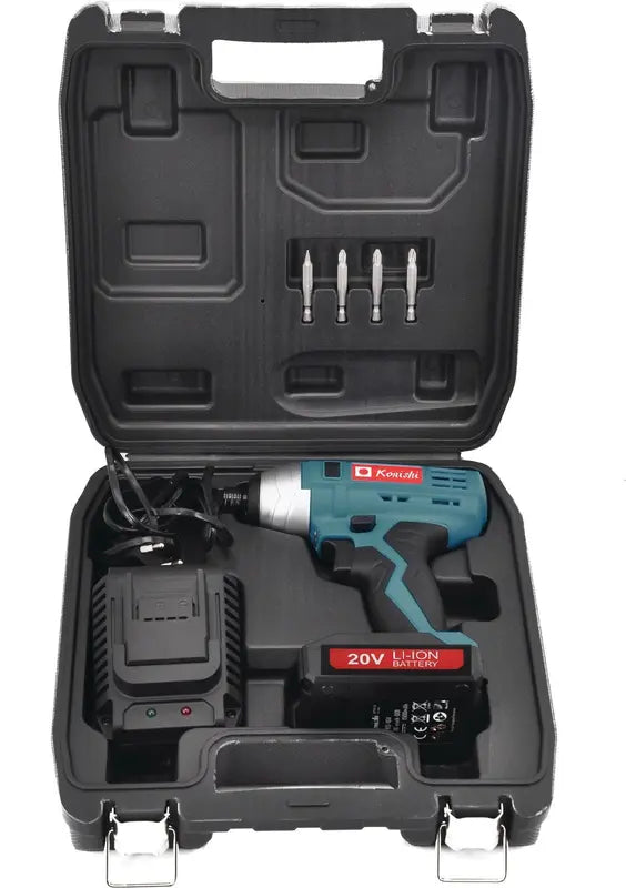 סט מברגת אימפקט 20V סוללה 2HA ומטען KONISHI - מבט נוסף 2