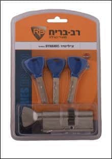 צילינדר 76 ממ גלגל 33TX43 כפתור רב בריח 107657