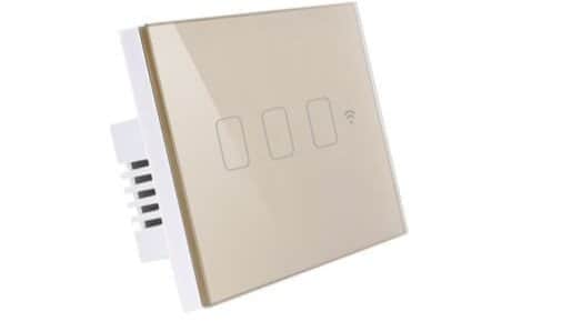 מפסק תאורה זהב 3 מתגים TOUCH WIFI