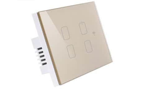 מפסק תאורה זהב 3 מתגים+מאסטר TOUCH WIFI