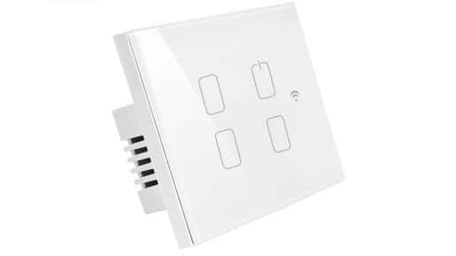 מפסק תאורה לבן 3 מתגים+מאסטר TOUCH WIFI WF3-SWTC-4G-WH