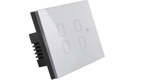 מפסק תאורה כסוף 3 מתגים+מאסטר TOUCH WIFI WF3-SWTC-4G-SLV