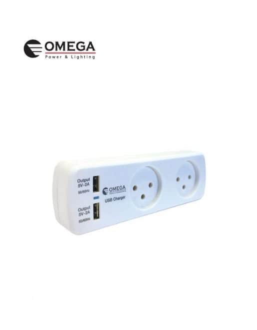 מטען USB + מפצל T QGT2-2A