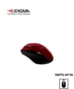 עכבר אופטי אלחוטי בעל 5 לחצנים לח SIGMA D-6W001-R