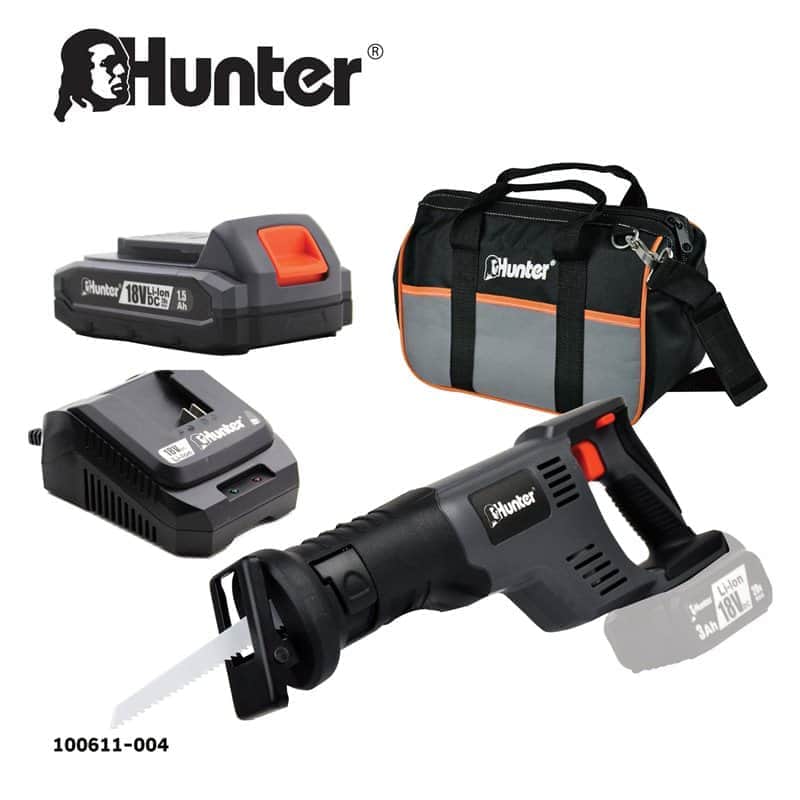 משור חרב נטען 18V - תיק בד ייעודי סוללה 1.5 Ah מטען 3A Hunter - מבט נוסף 6