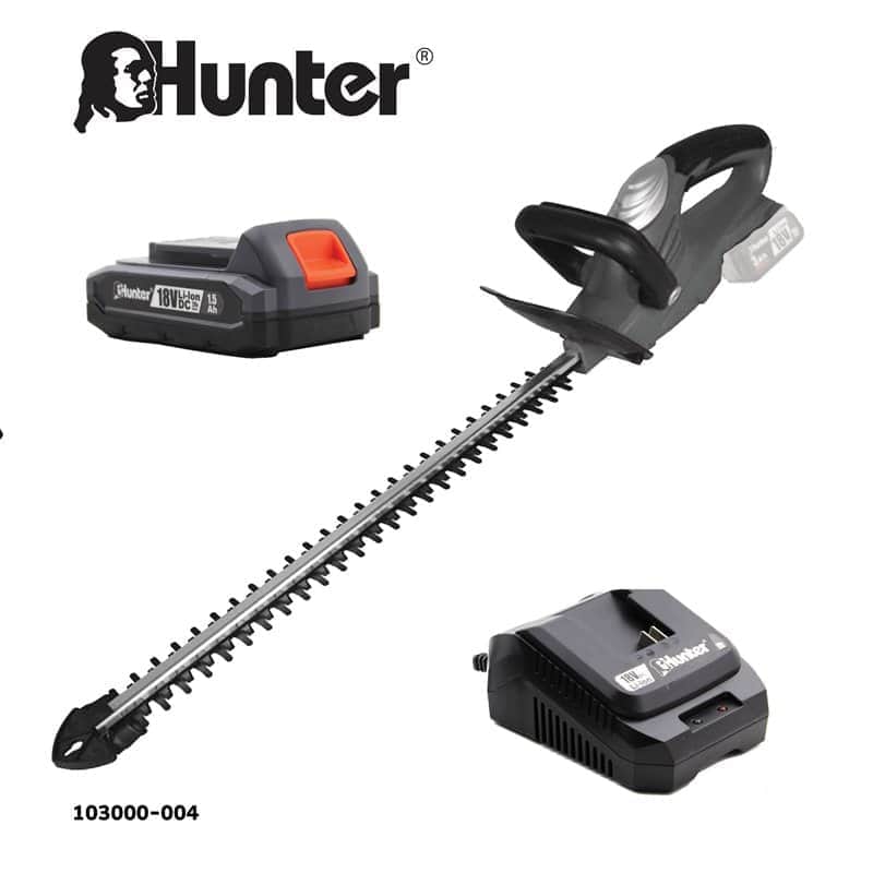 גוזם גדר חיה נטען 18V - סוללה 1.5Ah מטען 3A Hunter