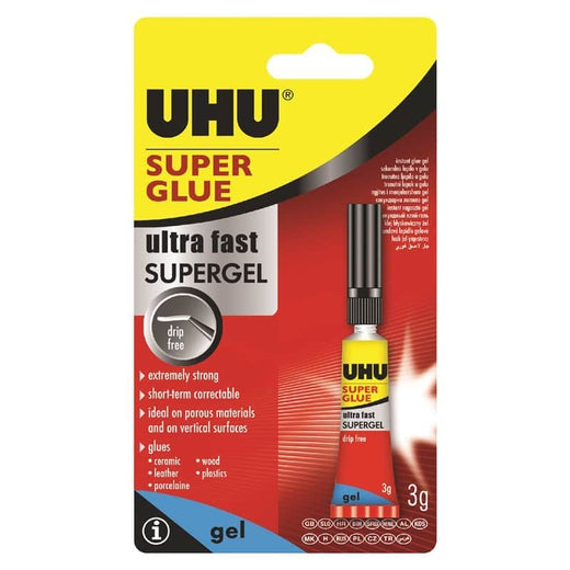 UHU דבק סופרגלו ג'ל 3 גרם UHU 4026700403602