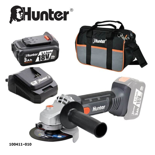 סט Hunter משחזת זוויתּ + סוללה 1.5 אמפר 18V 100411 Hunter 100411