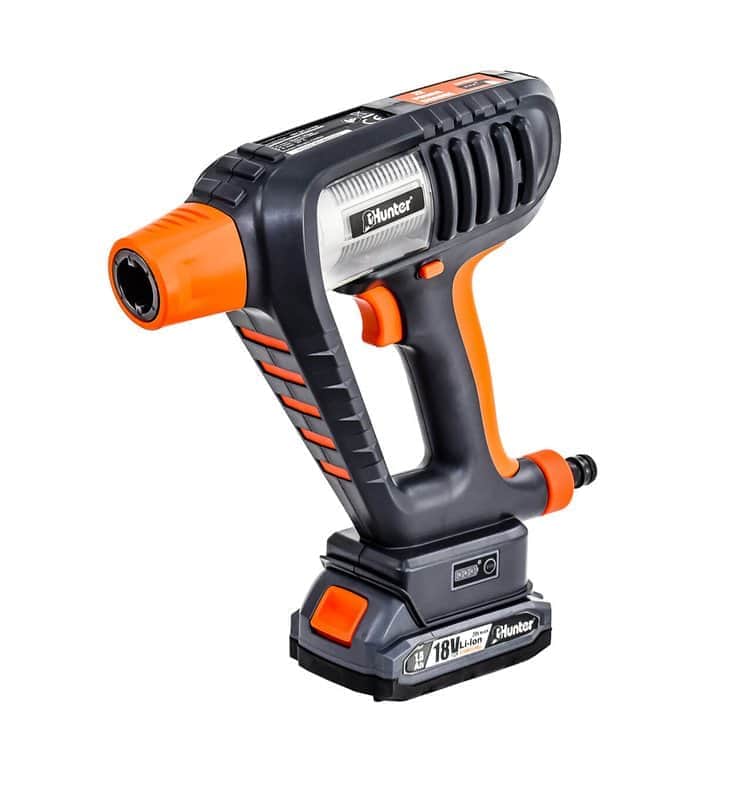 אקדח שטיפה בלחץ נטען 18V - סוללה 1.5Ah מטען 3A Hunter - מבט נוסף 6