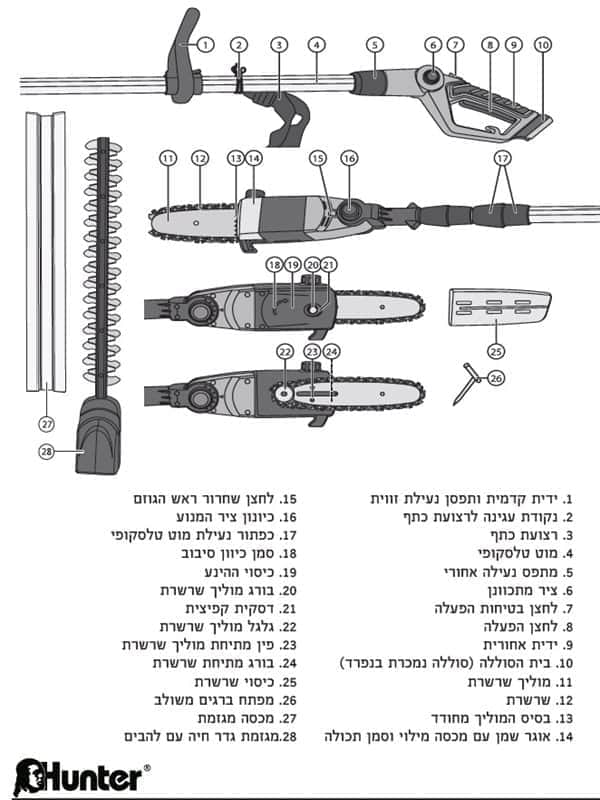 סטמגזמת ומסור 18v (גוף בלבד) Hunter 102901-001 - מבט נוסף 6