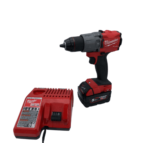 מקדחה ּ 18V שתי סוללות 5AH ומטען 2804-20 milwaukee 2804-20-2-5