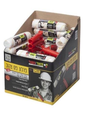 שרוול החלפה רולר פרלון פס צהוב 9" פאר נשר R939