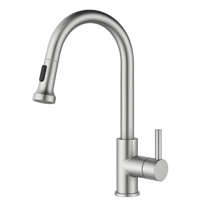 ברז מטבח נשלף ניקל מוברש דגם Niag   מבית Waterfall
