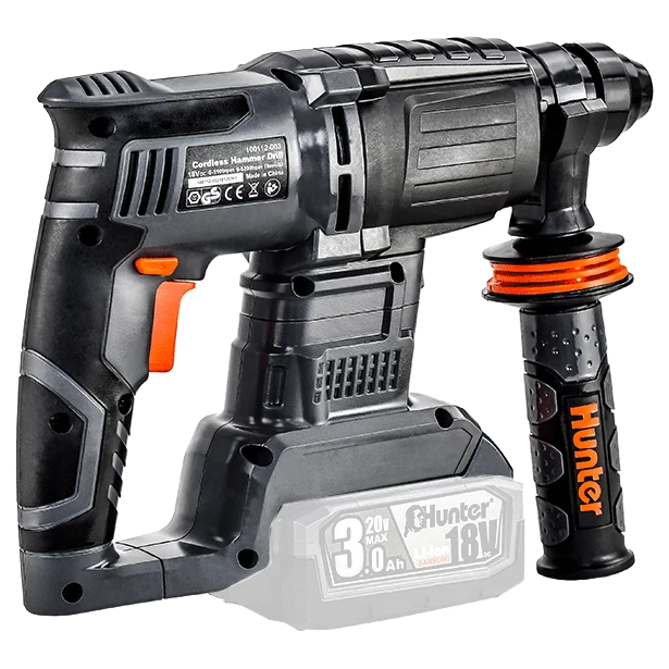 פטישון נטען 18 מ"מ 18V -סוללה 2X5Ah מטען 6.5A תיק Hunter - מבט נוסף 5