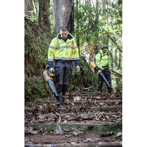 מפוח עלים גב DeWALT DCMBBL800N בעבודה