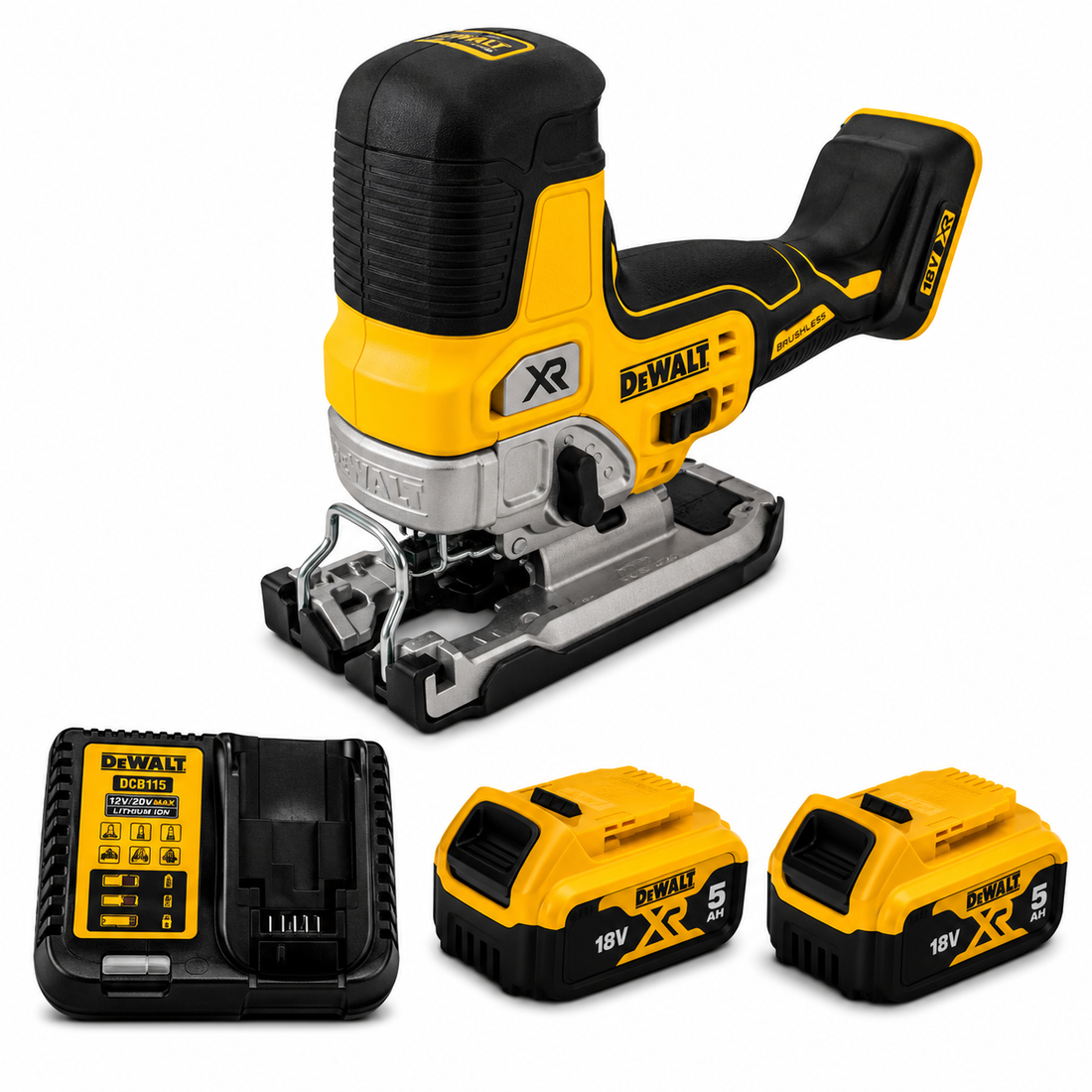 גיגסו 20V שתי סוללות 5AH ומטען DeWALT DCS335