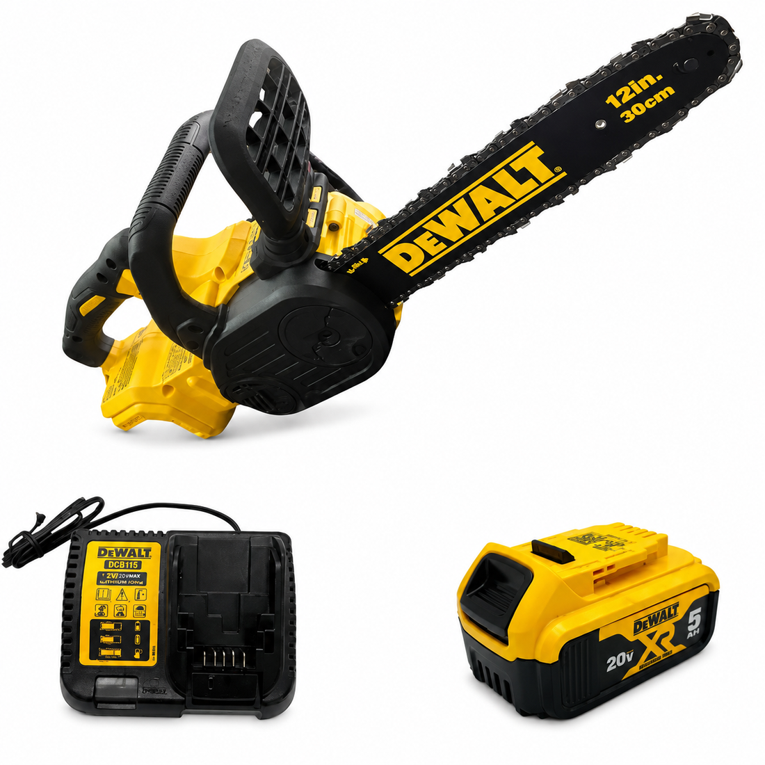 מסור שרשרת 20V סוללה 5HA ומטען DeWALT DCCS620